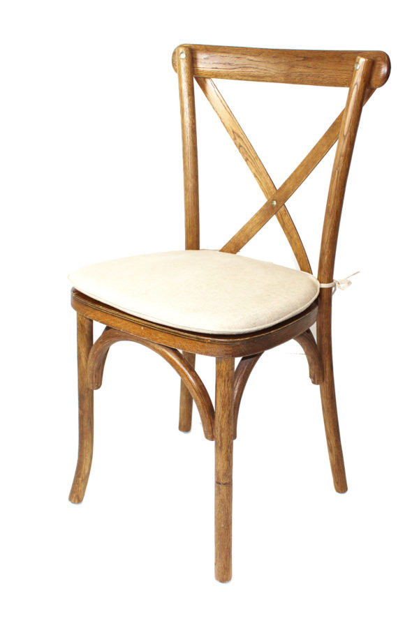 Cross Back Chair - Rustic Oak