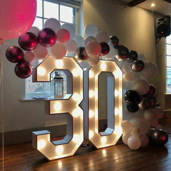 4ft LED Numbers for hire .