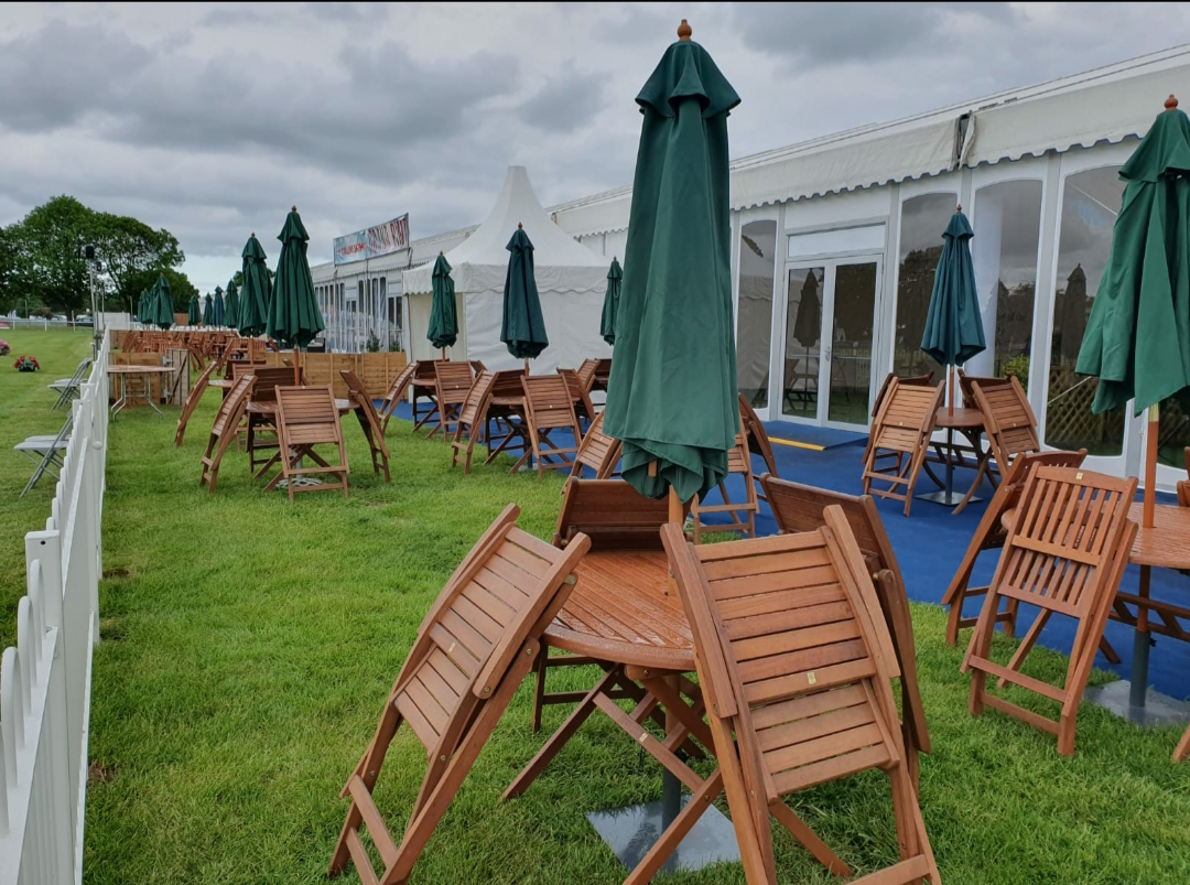 garden folding chairs on hire at Suffolk-Show