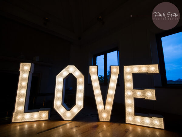 large LED LOVE sign