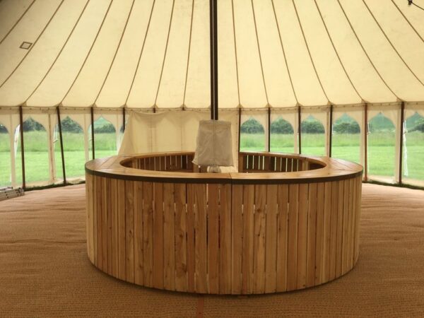 large full round rustic bar in hertfordshire